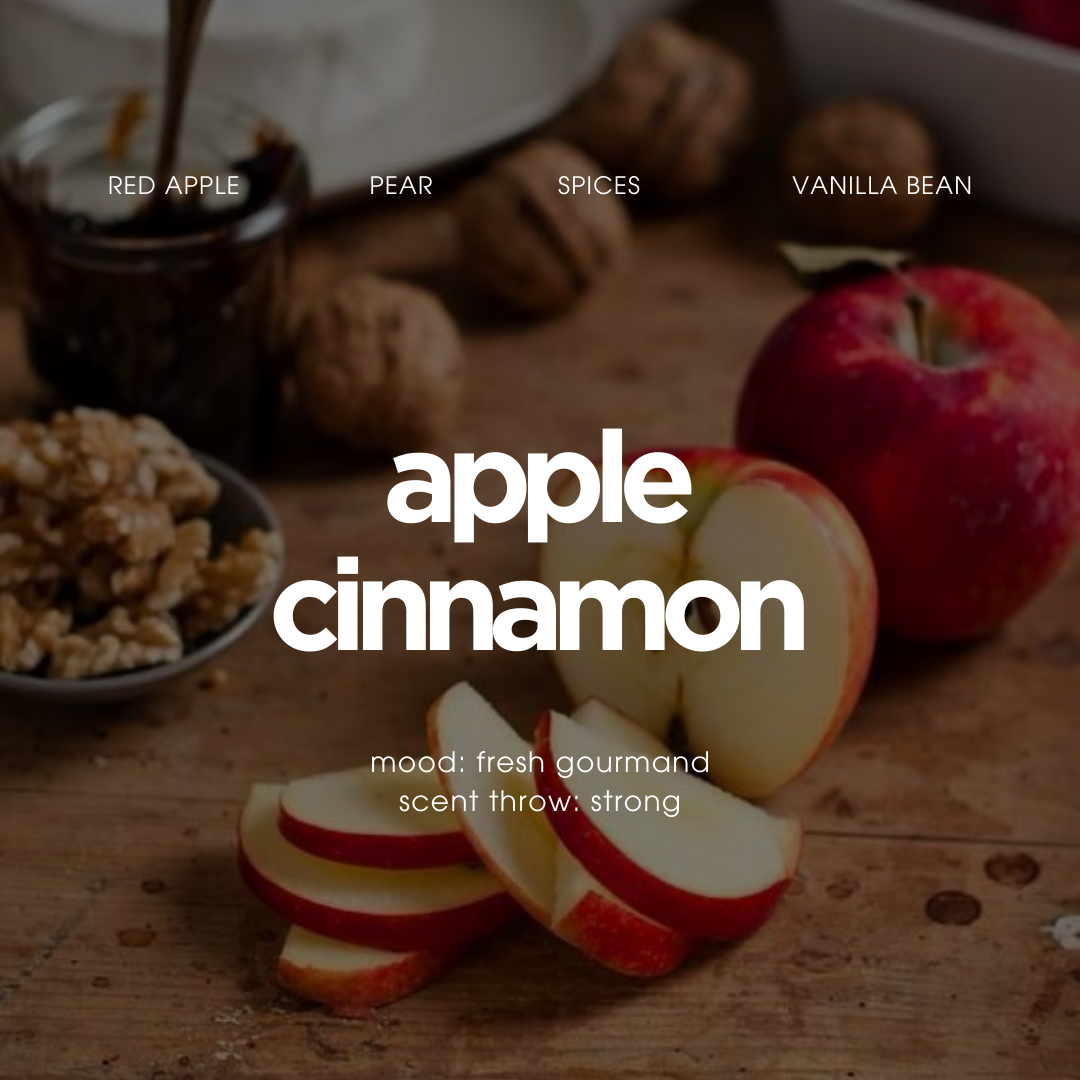 Apple Cinnamon Scented Candle Jar