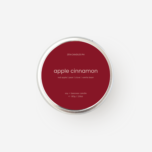 Apple Cinnamon Scented Candle Tin