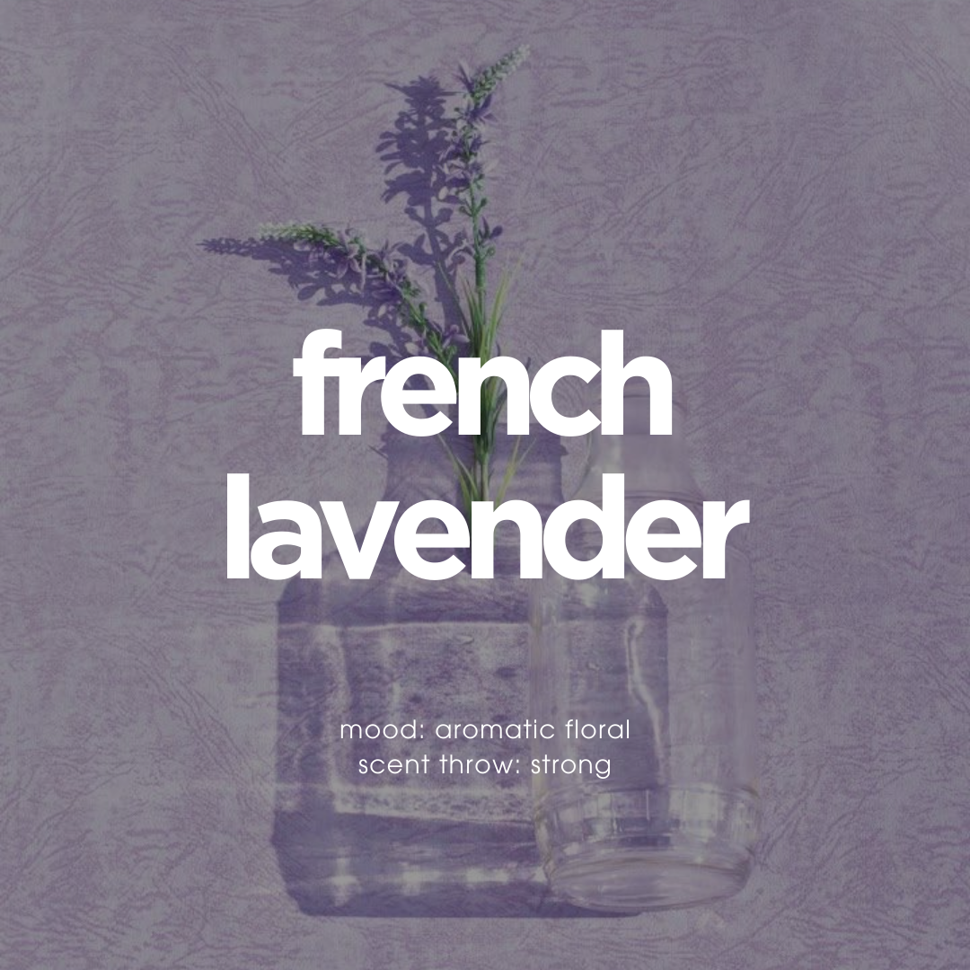 French Lavender Scented Candle Jar