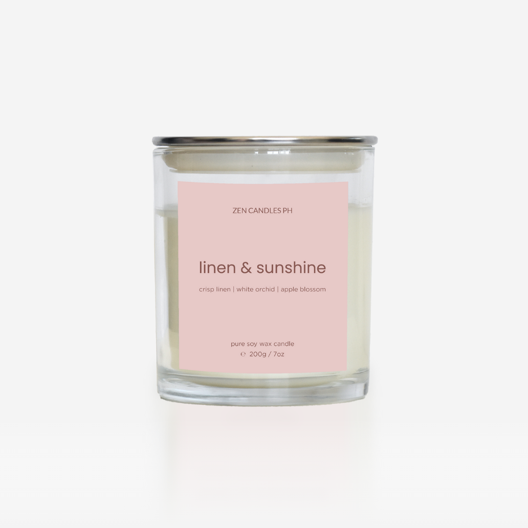 Linen & Sunshine Scented Candle Jar