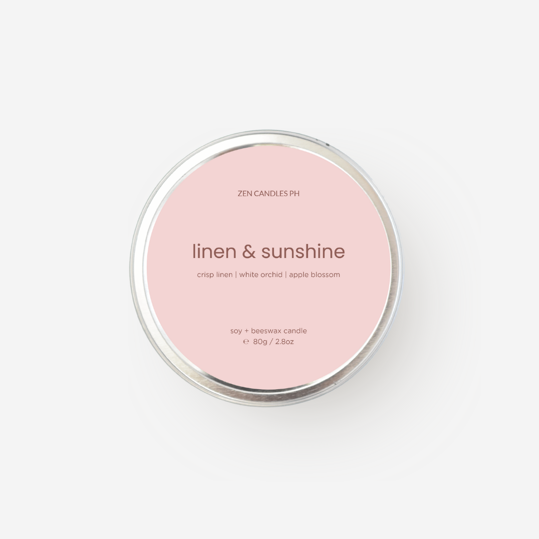 Linen & Sunshine Scented Candle Tin